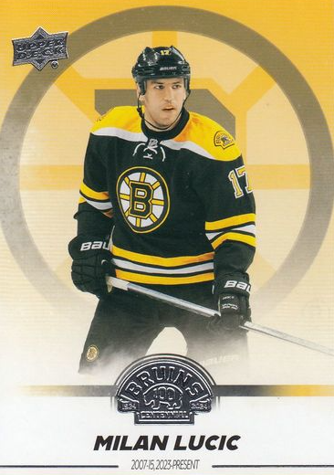 řadová karta MILAN LUCIC 23-24 UD Boston Bruins Centennial číslo 46